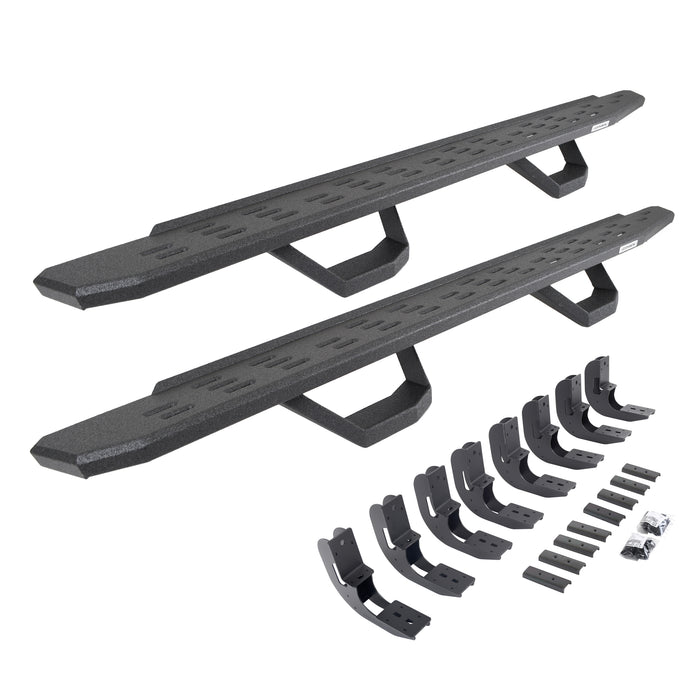 Go Rhino 6960488020T RB30 Running Boards with Mounting Brackets, 2 Pairs Drop Steps Kit - Truck Part Superstore