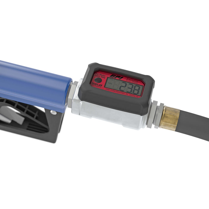 Turbine Flow Meter, Battery Powered Display, Aluminum Body for Fuels - Truck Part Superstore