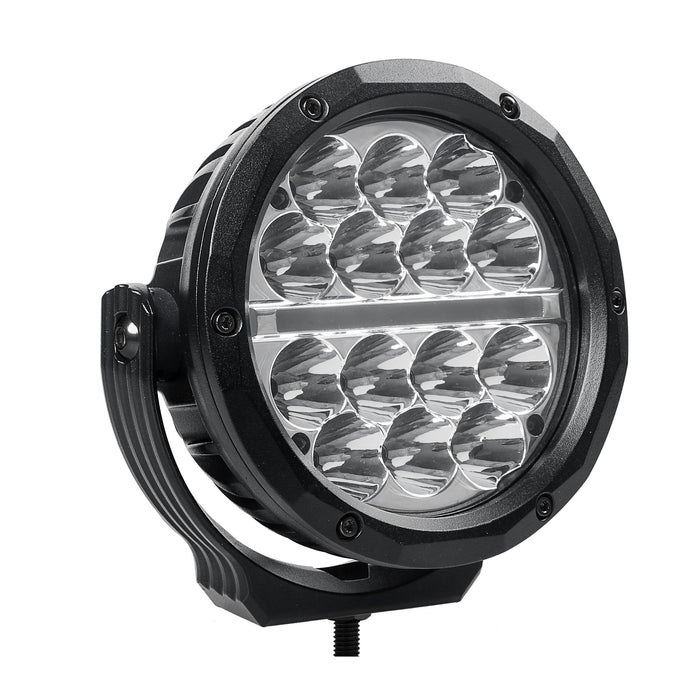 Go Rhino 750700623DRS Bright Series Lights - Two Round 6" LED Driving Light Kit W/Daytime RunningLight - Truck Part Superstore