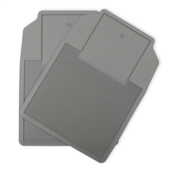 Holley 05-100GR Holley Classic Truck Floor Mat; Light Gray; Rubber PVC; Sold In Sets; - Truck Part Superstore