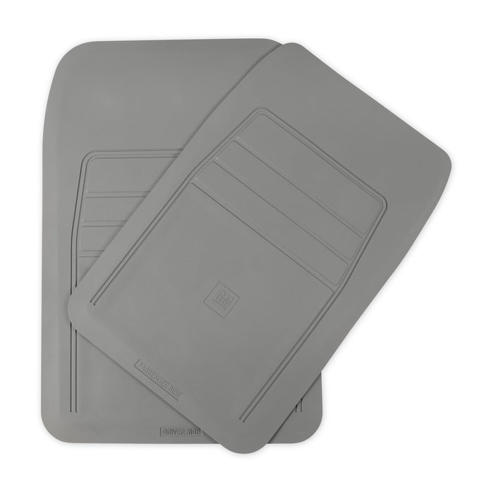Holley 05-200GR Holley Classic Truck Floor Mat; Light Gray; Rubber PVC; Sold In Sets; - Truck Part Superstore