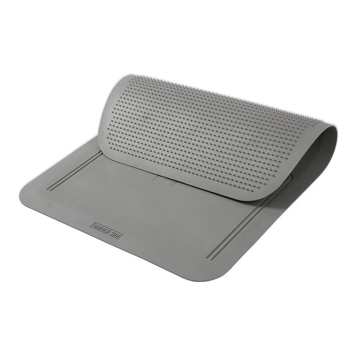 Holley 05-200GR Holley Classic Truck Floor Mat; Light Gray; Rubber PVC; Sold In Sets; - Truck Part Superstore