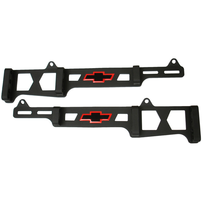 Proform 141-714 Spark Plug Wire Loom Set; Linear Style; Bowtie Logo; SB Chevy; Black Crinkle - Truck Part Superstore