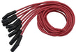 Taylor Cable 73053-C4S 7mm Spiro-Pro Cloth Ignition Wire Set; Red w/Black Tracer; Universal; 8 Cyl; - Truck Part Superstore