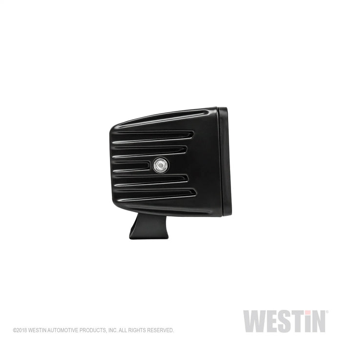 Westin 09-12200B-PR HyperQ LED Auxiliary Light; Pair; 3.2 x 3 in. 5W Cree Flood Beam; - Truck Part Superstore