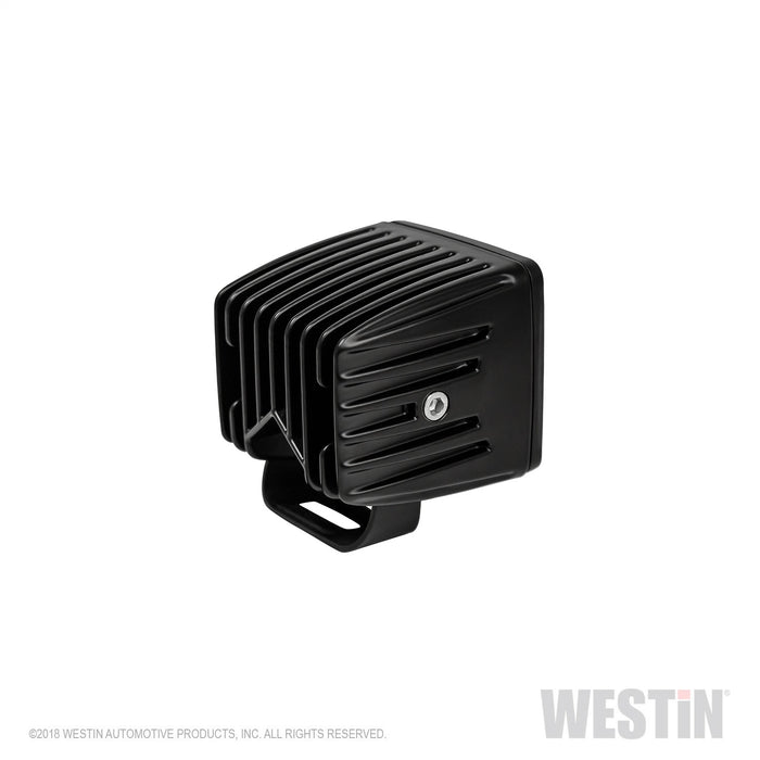 Westin 09-12200B-PR HyperQ LED Auxiliary Light; Pair; 3.2 x 3 in. 5W Cree Flood Beam; - Truck Part Superstore