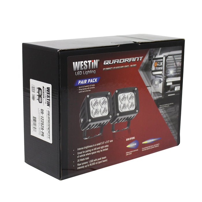 Westin 09-12252A-PR Quadrant LED Auxiliary Light - Truck Part Superstore