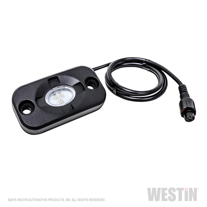 Westin 09-80015 LED Rock Light Kit; Incl. 4 Lights; 14 ft. 9 in. Wiring Harness; Switch; - Truck Part Superstore