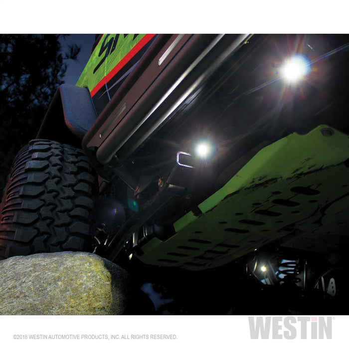 Westin 09-80015 LED Rock Light Kit; Incl. 4 Lights; 14 ft. 9 in. Wiring Harness; Switch; - Truck Part Superstore