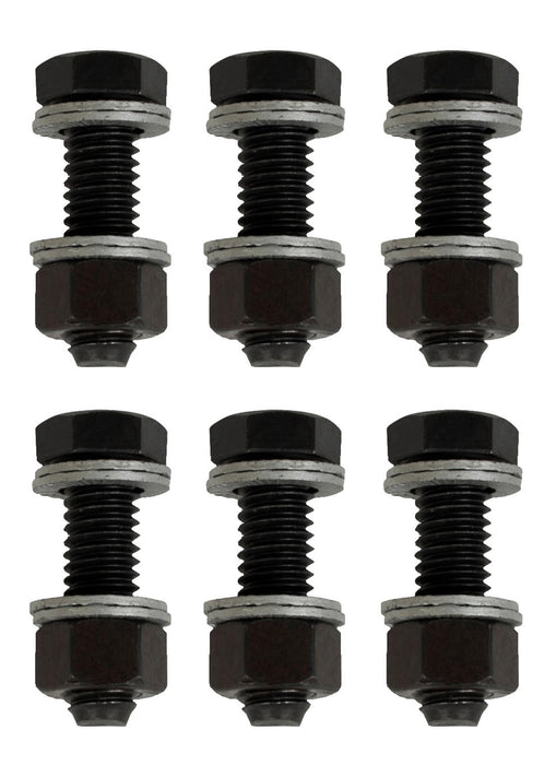 ProForm 66757 Wedge-Locking Collector Bolts And Nuts 3/8 Diameter X 1.25 Inch Black Finish 6 Pcs Proform - Truck Part Superstore