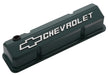 Proform 141-933 Valve Covers; Slant-Edge Tall; Die Cast; Green w/ Raised Bowtie Logo; SB Chevy - Truck Part Superstore