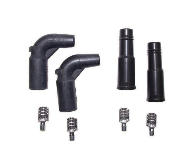 Taylor Cable 10006 Motorcycle Boot And Terminal Kit; 90 deg. EVO; 180 deg. EVO Coil; Black; - Truck Part Superstore