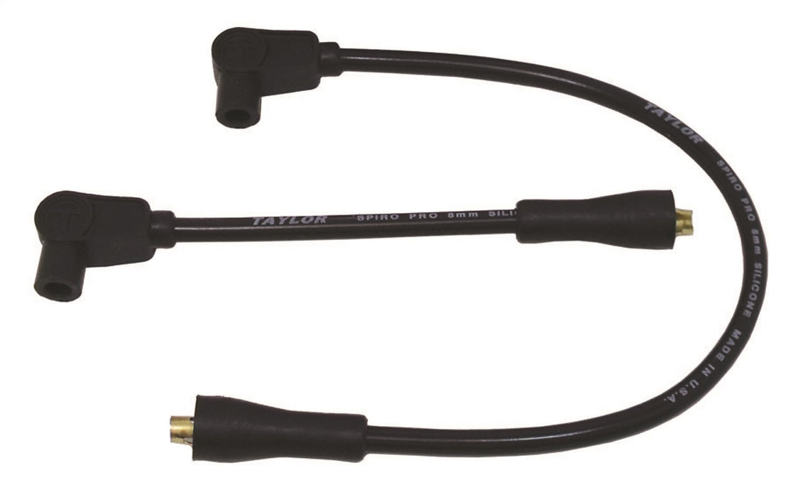 Taylor Cable 10030 8mm Spiro-Pro Motorcycle Ignition Wire Set; Custom Fit; Black; 90 deg. Boots; - Truck Part Superstore