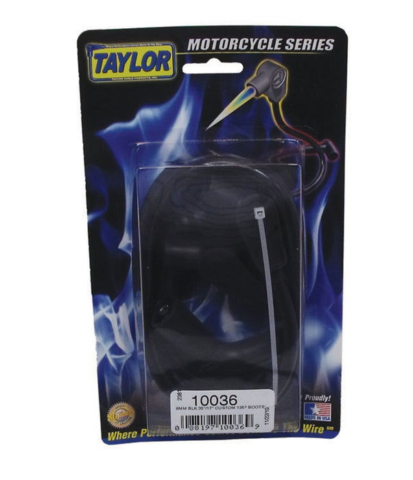 Taylor Cable 10036 8mm Spiro-Pro Motorcycle Ignition Wire Set; Custom Fit; Black; 135 deg. Boots; - Truck Part Superstore