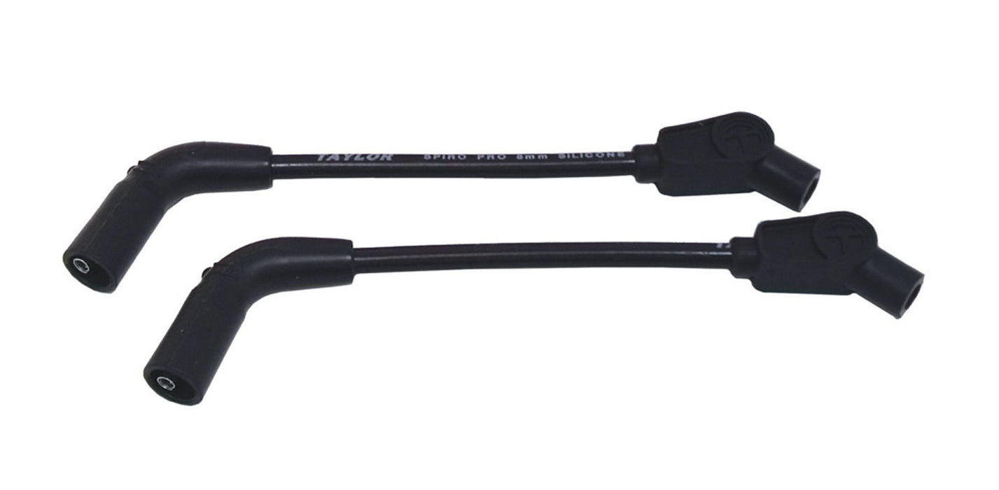 Taylor Cable 10038 8mm Spiro-Pro Motorcycle Ignition Wire Set; Custom Fit; Black; 135 deg. Boots; - Truck Part Superstore