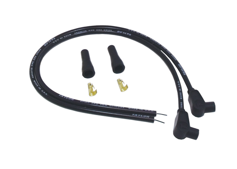Taylor Cable 10051 8mm Spiro-Pro Motorcycle Ignition Wire Set; Universal Fit; Black; 90 deg. Boots; - Truck Part Superstore