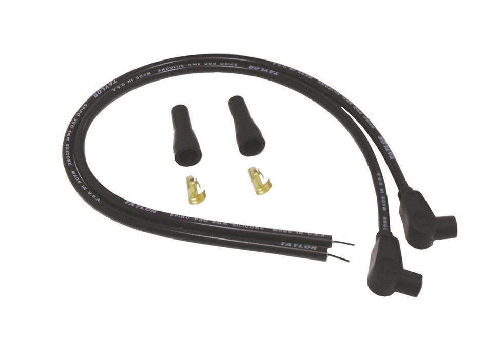 Taylor Cable 10051 8mm Spiro-Pro Motorcycle Ignition Wire Set; Universal Fit; Black; 90 deg. Boots; - Truck Part Superstore