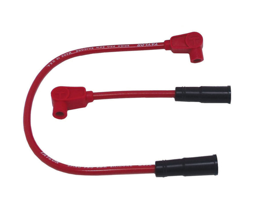 Taylor Cable 10231 8mm Spiro-Pro Motorcycle Ignition Wire Set; Custom Fit; Red; 90 deg. Boots; - Truck Part Superstore