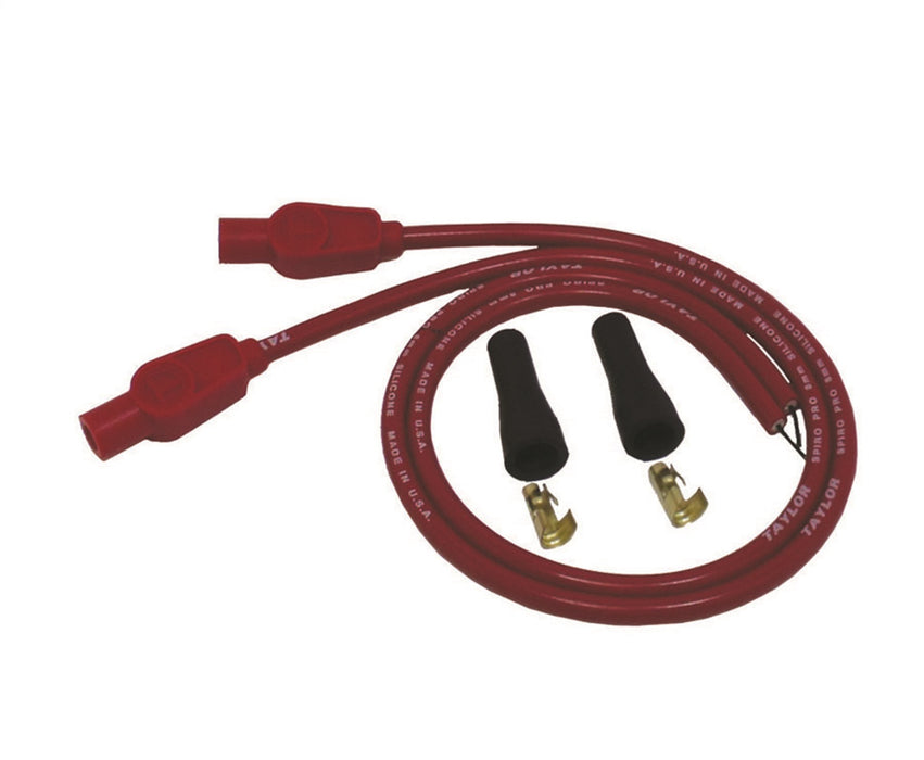 Taylor Cable 10255 8mm Spiro-Pro Motorcycle Ignition Wire Set; Universal Fit; Red; 180 deg. Boots; - Truck Part Superstore