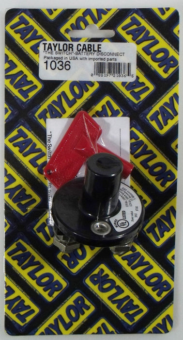 Taylor Cable 1036 Battery Cut-Off Switch; Switch Only; 150 Amp/24 Volt Continuous Capacity; - Truck Part Superstore