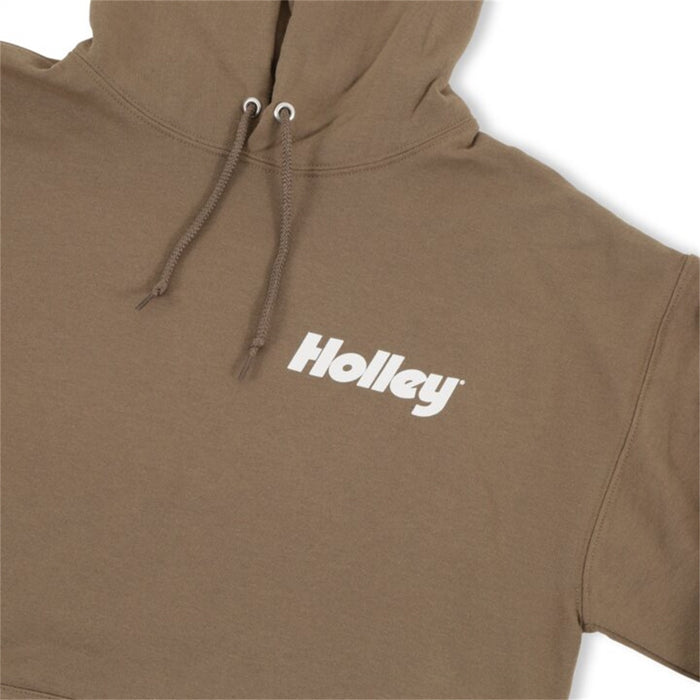 Holley 10431-MDHOL Holley Logo Hoodie; Medium; Safari; - Truck Part Superstore
