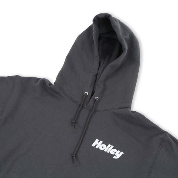 Holley 10432-LGHOL Holley Logo Hoodie; Large; Charcoal Gray; - Truck Part Superstore