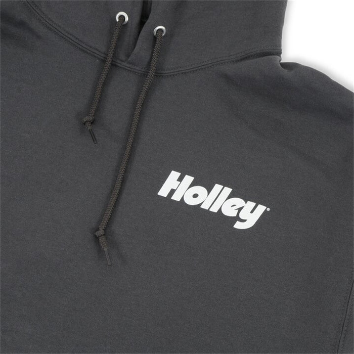 Holley 10432-LGHOL Holley Logo Hoodie; Large; Charcoal Gray; - Truck Part Superstore