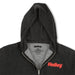 Holley 10433-LGHOL Holley Logo Zip Up Hoodie; Large; Heather Charcoal; - Truck Part Superstore