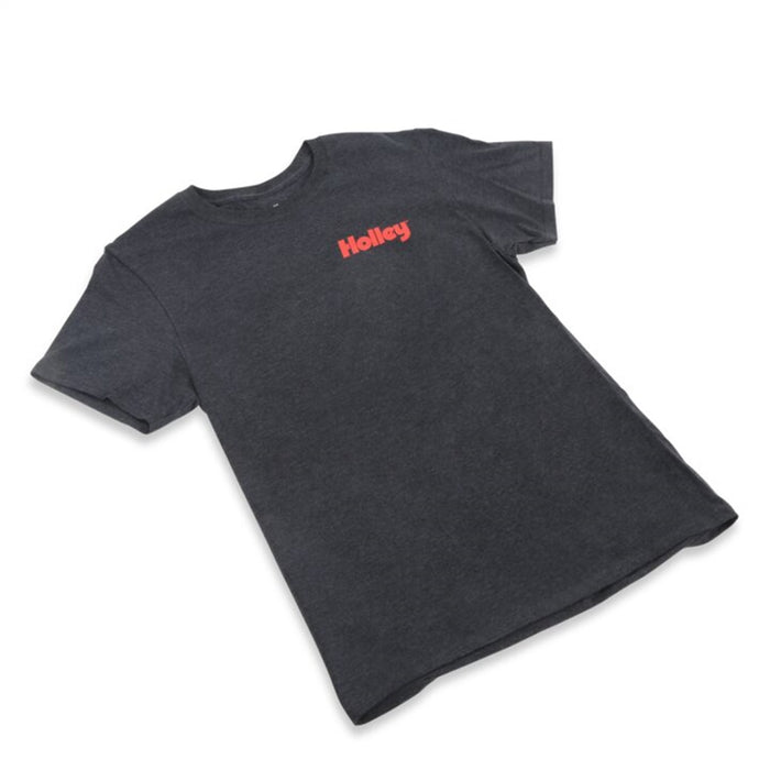 Holley 10434-MDHOL Holley Logo Shirt; Medium; Black Heather; - Truck Part Superstore