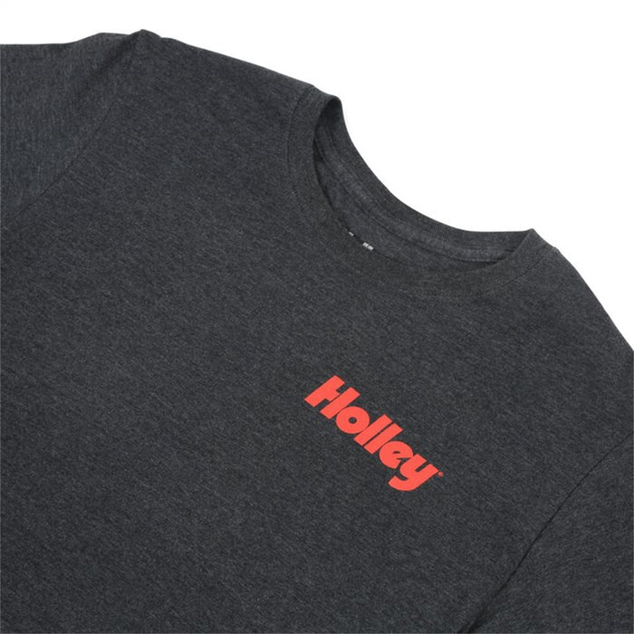 Holley 10434-LGHOL Holley Logo Shirt; Large; Black Heather; - Truck Part Superstore