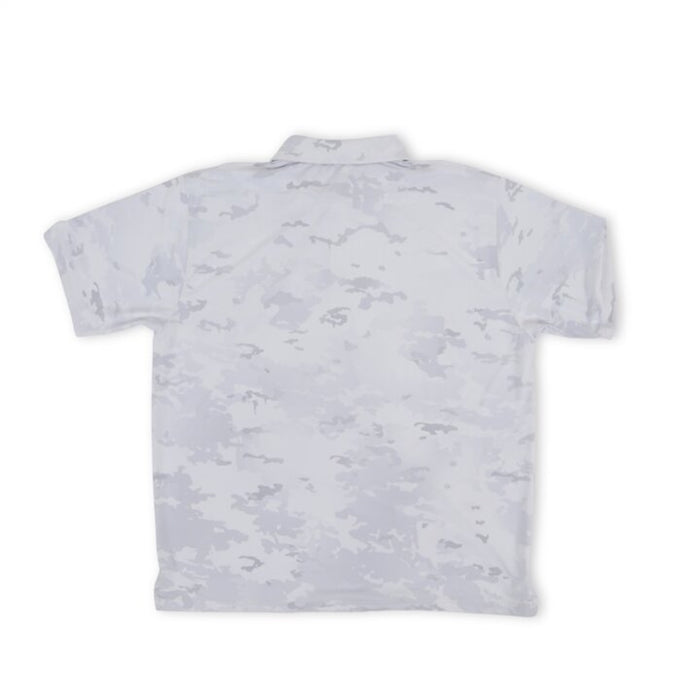Holley 10435-LGHOL Holley Logo Polo Shirt; Large; Sublimated Arctic White Camo; - Truck Part Superstore