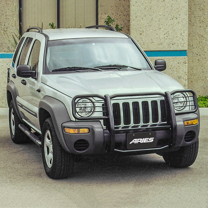 ARIES 1045 Black Steel Grille Guard, Select Jeep Liberty for Select Jeep Liberty