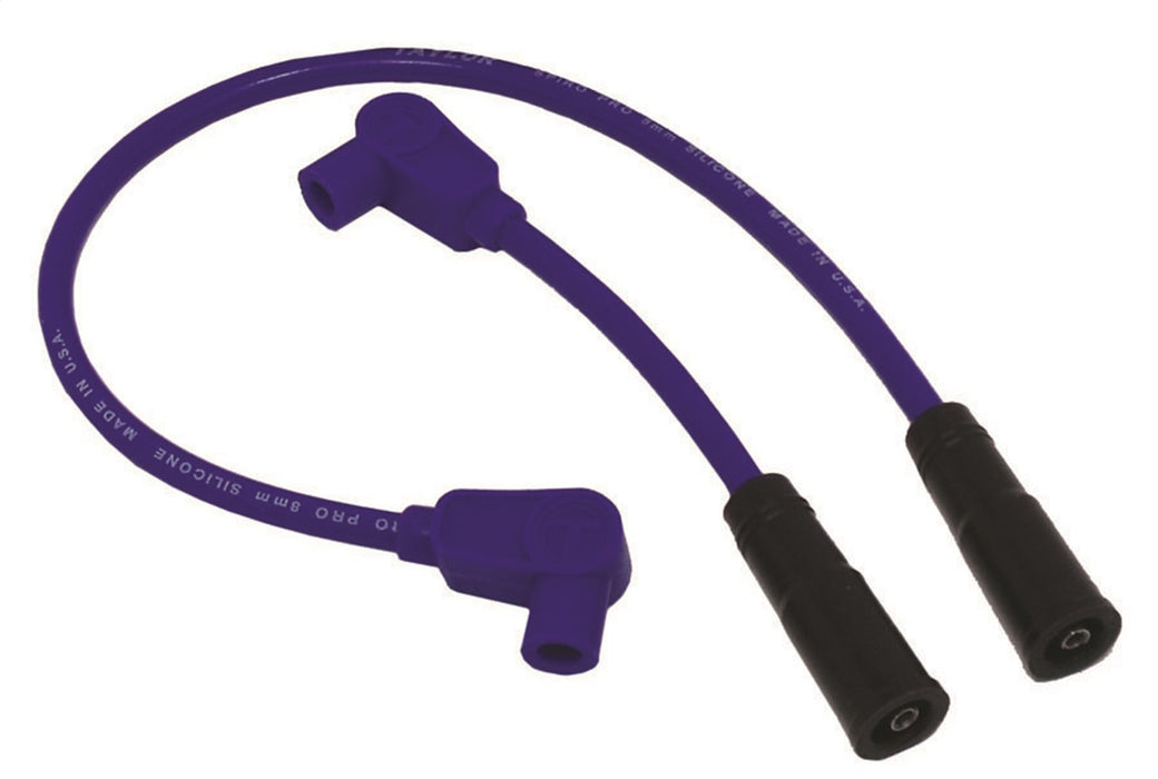 Taylor Cable 10631 8mm Spiro-Pro Motorcycle Ignition Wire Set; Custom Fit; Blue; 90 deg. Boots; - Truck Part Superstore