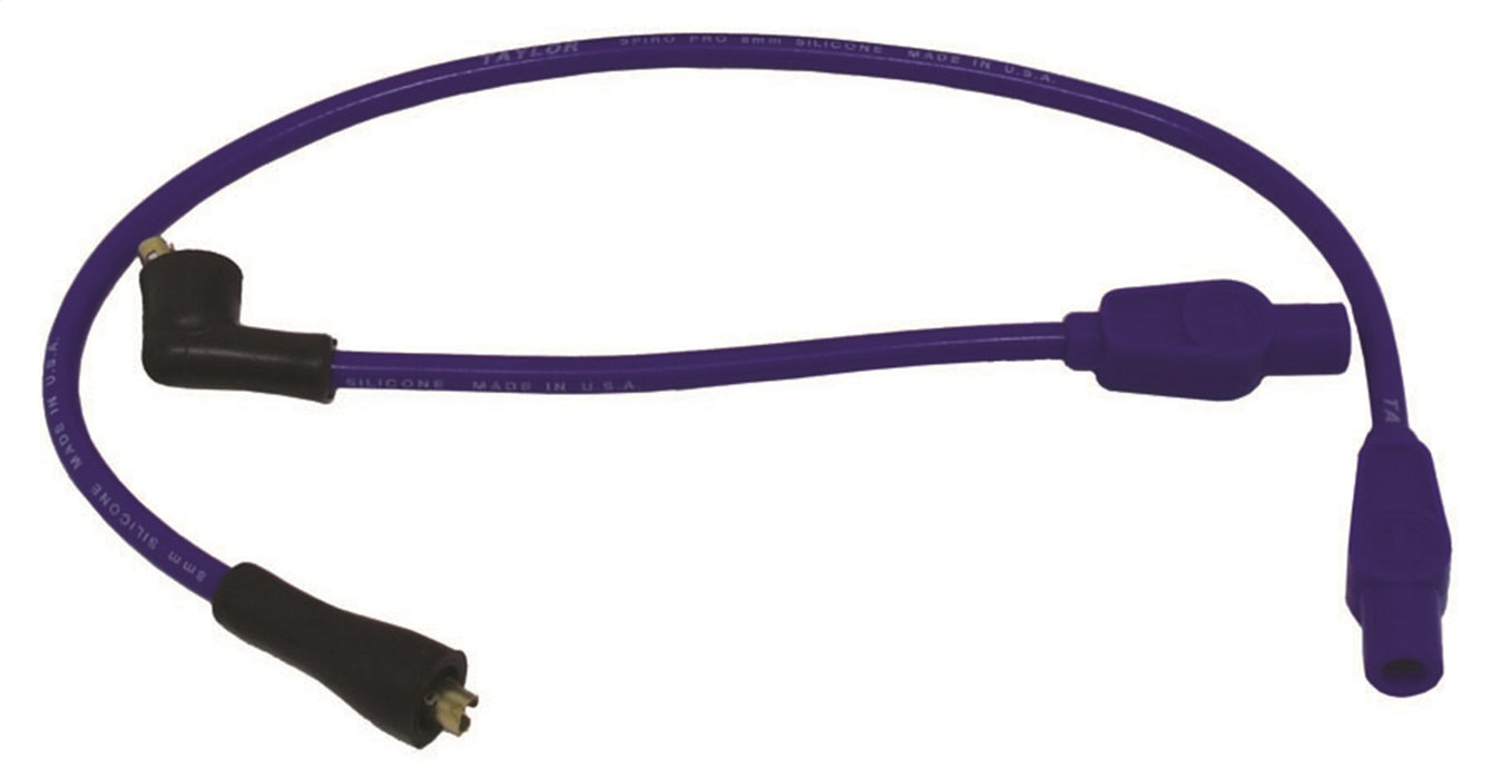 Taylor Cable 10632 8mm Spiro-Pro Motorcycle Ignition Wire Set; Custom Fit; Blue; 180 deg. Boots; - Truck Part Superstore