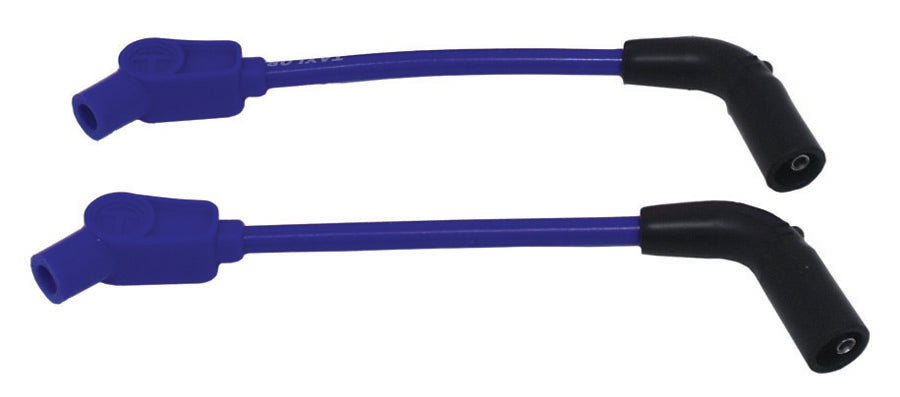 Taylor Cable 10638 8mm Spiro-Pro Motorcycle Ignition Wire Set; Custom Fit; Blue; 135 deg. Boots; - Truck Part Superstore