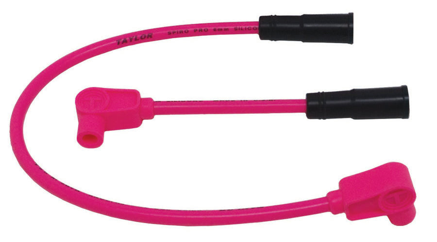 Taylor Cable 10731 8mm Spiro-Pro Motorcycle Ignition Wire Set; Custom Fit; Pink; 90 deg. Boots - Truck Part Superstore