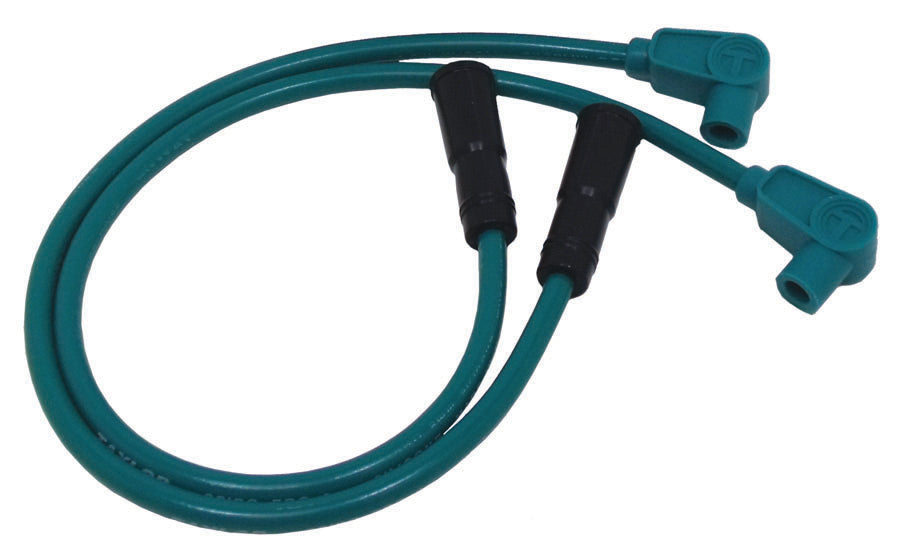 Taylor Cable 10831 8mm Spiro-Pro Motorcycle Ignition Wire Set; Custom Fit; Teal; 90 deg. Boots - Truck Part Superstore