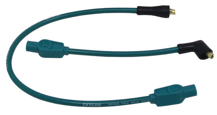 Taylor Cable 10832 8mm Spiro-Pro Motorcycle Ignition Wire Set; Custom Fit; Teal; 180 deg. Boots - Truck Part Superstore