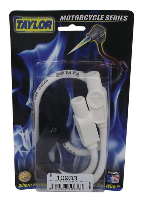 Taylor Cable 10933 8mm Spiro-Pro white 21.5/9in custom MC 180 - Truck Part Superstore