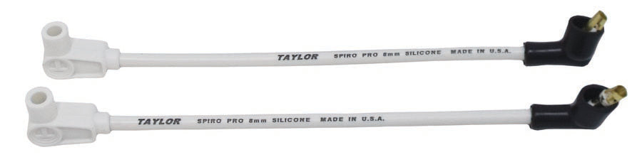 Taylor Cable 10935 8mm Spiro-Pro white 12in custom MC 90 - Truck Part Superstore