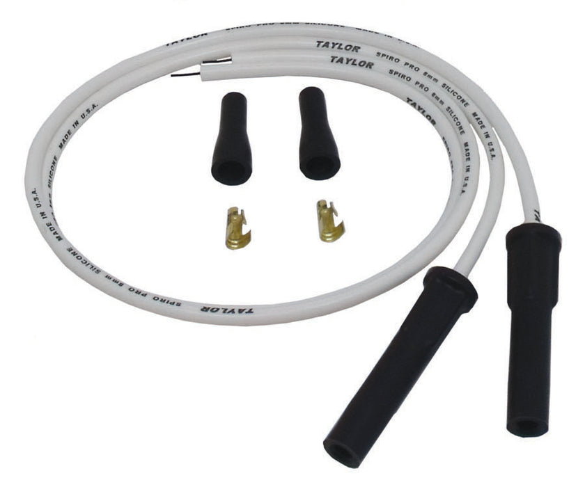 Taylor Cable 10985 8mm Spiro-Pro white 36in univ MC 180 Pro Comp - Truck Part Superstore