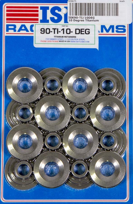 ISKY CAMS 90-TI/10DEG 10 Degree Titanium Retainers (16)