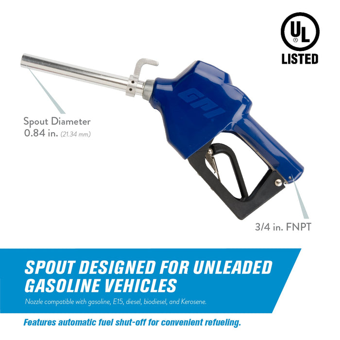 3/4-inch NPT, UL<sup>&reg;</sup> Listed Unleaded Automatic Shut-off Nozzle - Truck Part Superstore