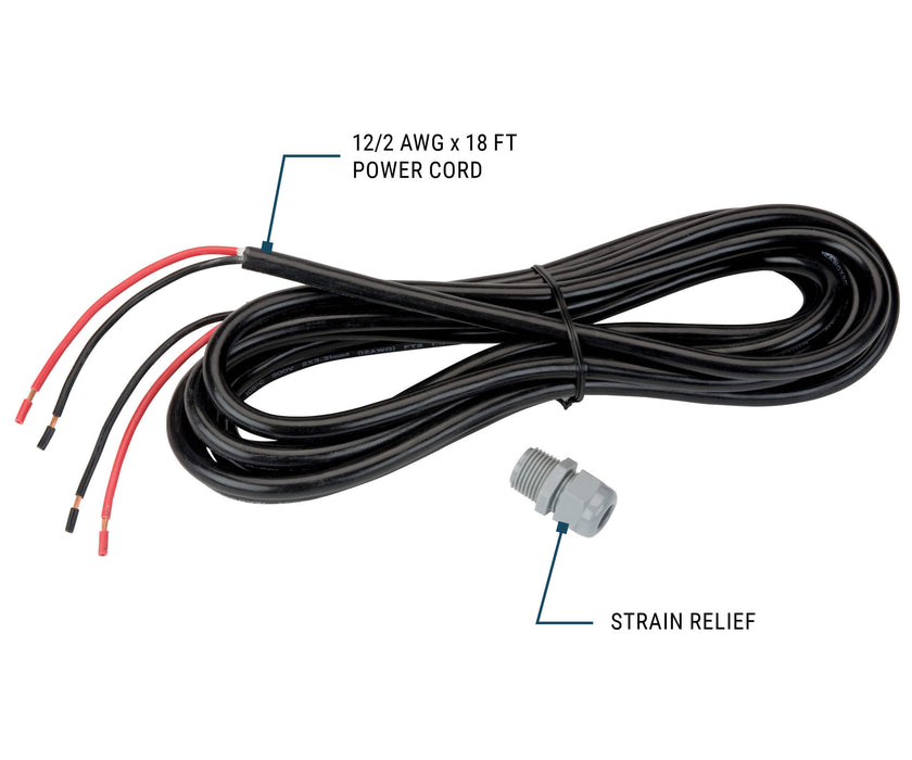12 Gauge x 18 Foot Power Cord for 12V Fuel Transfer Pumps - Truck Part Superstore