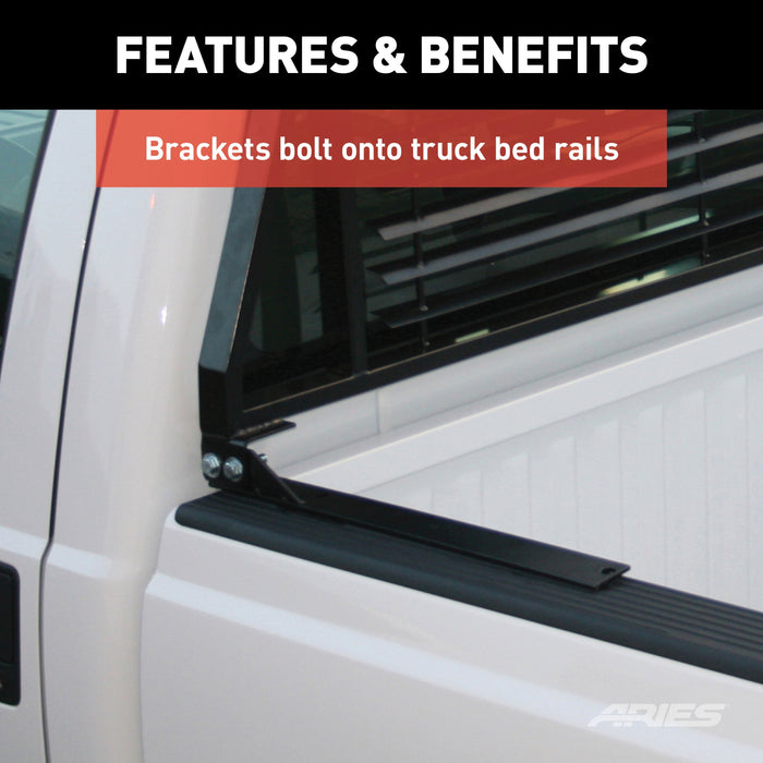 ARIES 111002 Classic Black Steel Headache Rack, Select Ford F-150 for Select Ford F-150