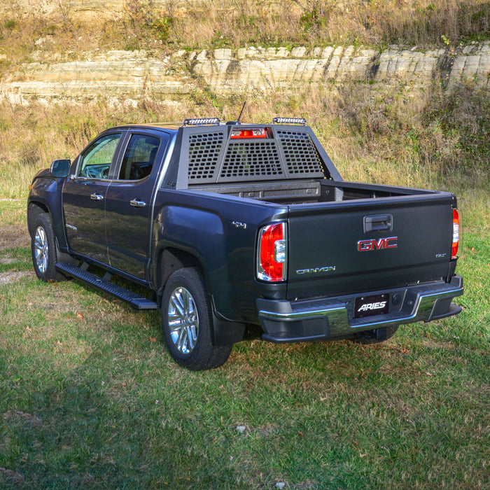 ARIES 1110109 Switchback Black Aluminum Headache Rack, Select Chevrolet Colorado, GMC Canyon for Select Chevrolet Colorado