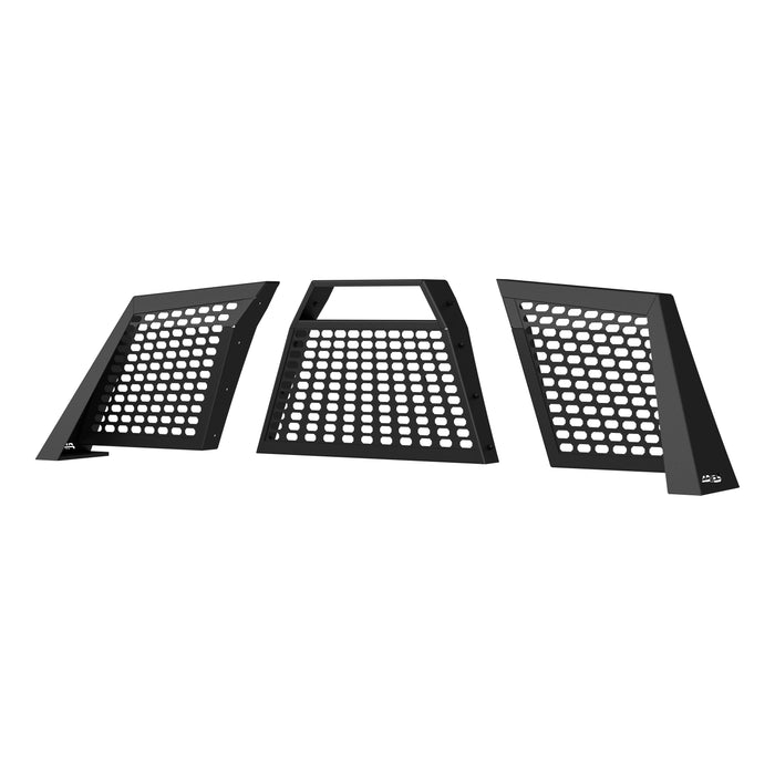 ARIES 1110110 Switchback Black Aluminum Headache Rack, Select Chevrolet Silverado, GMC Sierra for Select Chevrolet Silverado 2500 HD