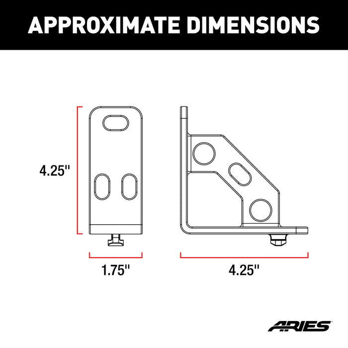 ARIES 1110310 AdvantEDGE Headache Rack Tie-Down Anchors (2-Pack)