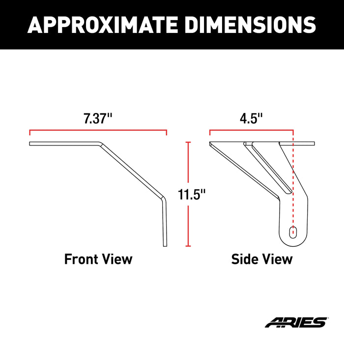 ARIES 1110313 Jeep JL Windshield Light Brackets for Select Jeep Wrangler