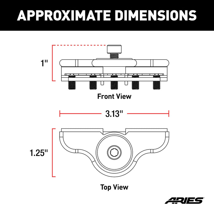 ARIES 1110315 Universal Clamp-On Hood LED Light Brackets, 2-Pack